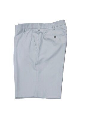 Izod Mens Light Gray Flat Front Golf Shorts 34 100% Polyester Made In Kenya